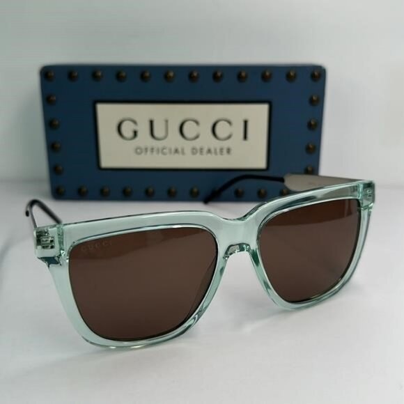 💯- New Authentic GUCCI Unisex Rectangular Sunglasses GG0976S-002-56 - Picture 14 of 16